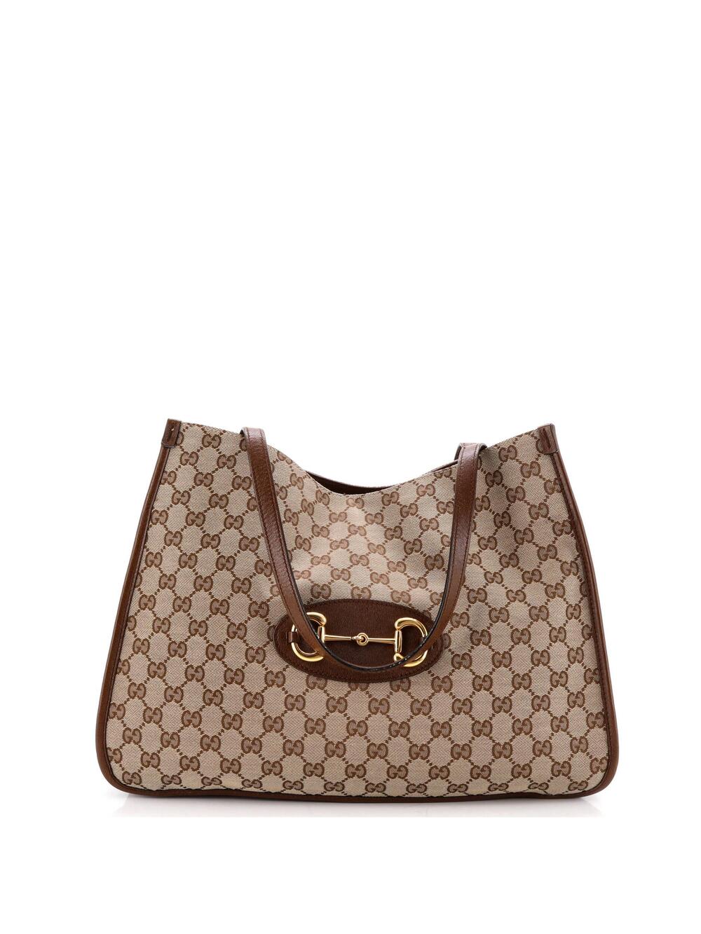 Gucci Horsebit Tote Gg Canvas With #264050G14B